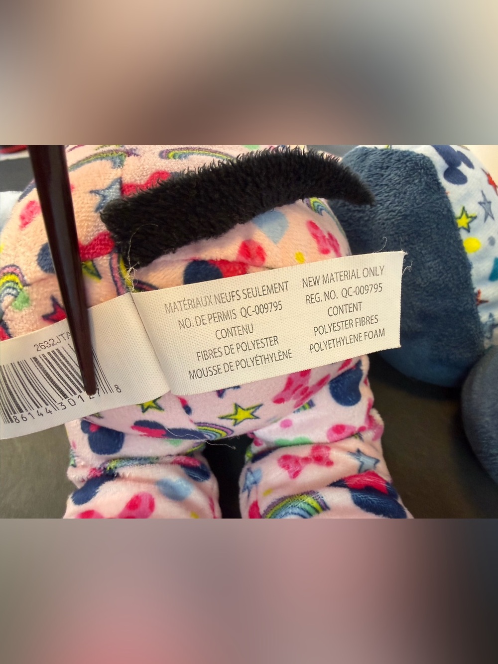 Disney Plush Pair Mickey & Minnie Pajamas Bedtime Sleep Just Play Rare Blue Pink - Picture 7 of 14